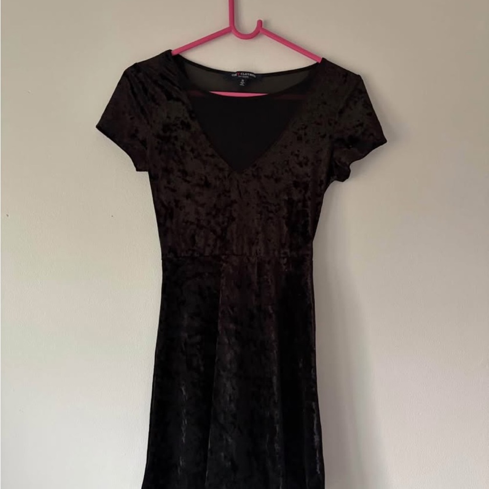 PacSun Black Velvet Mini Dress